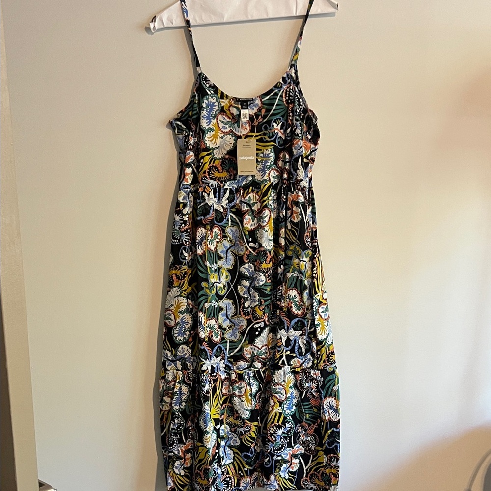 Patagonia Black Floral Midi Dress